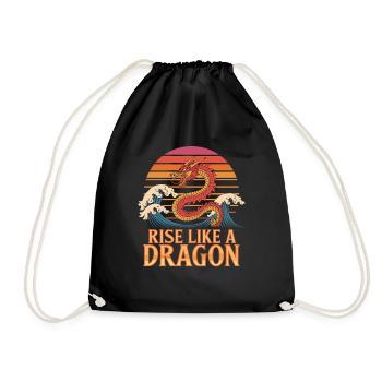 Levez-vous comme un dragon Sunset waves - Sac de sport léger - noir - Devant