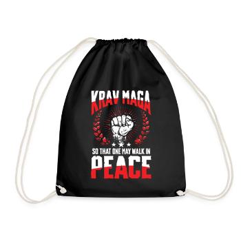Krav Maga: So That One May Walk In Peace - Drawstring Bag - black - Front
