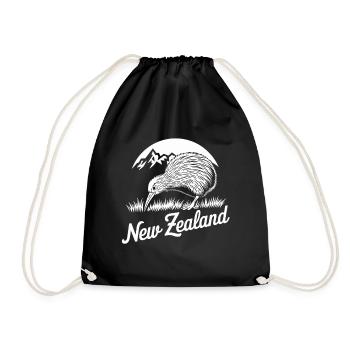 Nouvelle-Zélande Kiwi Mountains Nature Adventure Design - Sac de sport léger - noir - Devant