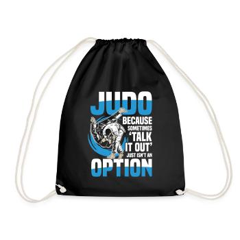 Judo: Because talking is not always an option - Drawstring Bag - black - Front