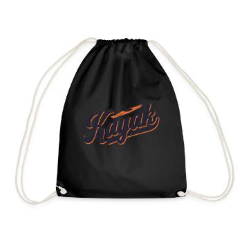 Kayak Adventure Lettering for Water Lovers - Drawstring Bag - black - Front