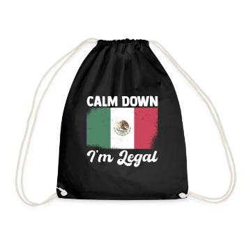 Mexico Souvenir - Cool North America Travel - Drawstring Bag - black - Front
