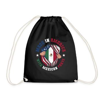 Made In America With Mexican Parts - Turnbeutel - Schwarz - Vorne