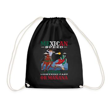 Mexico Costume for Hispanic Heritage Month - Drawstring Bag - black - Front
