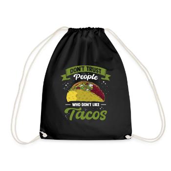 Mexico Tacos Mexican Tacos - Drawstring Bag - black - Front