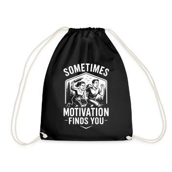 Sometimes Motivation Finds You Eheleben Vatertag - Turnbeutel - Schwarz - Vorne