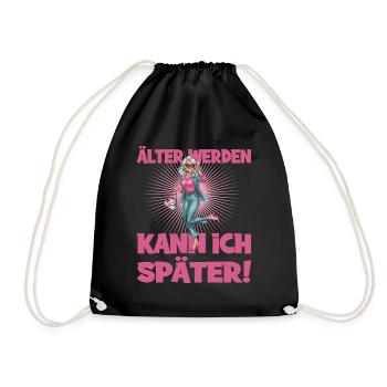 Je peux vieillir plus tard Dicton humoristique - Sac de sport léger - noir - Devant