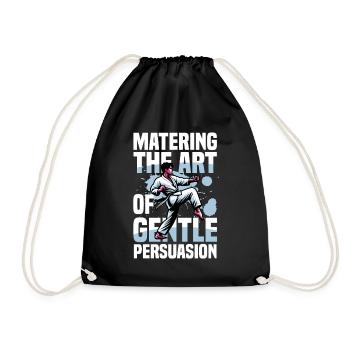 Master the art of gentle persuasion - Drawstring Bag - black - Front