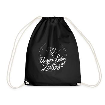 Notre amour est intemporel – un message intemporel pour - Sac de sport léger - noir - Devant