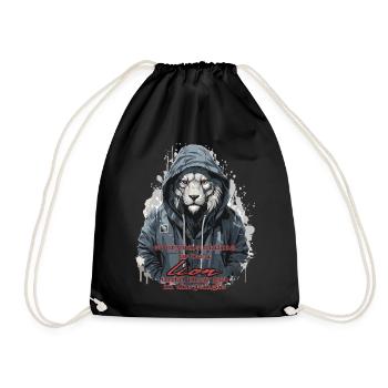 Lion Africa Cat - be a lion jungle - Drawstring Bag - black - Front