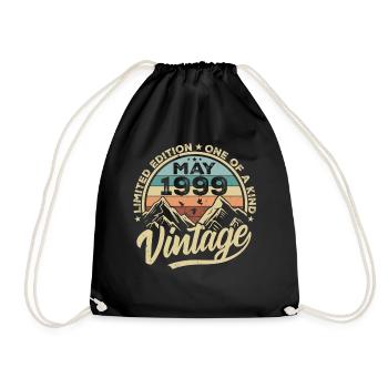 Anniversaire Vintage Mai 1999 original Mai 1999 - Sac de sport léger - noir - Devant