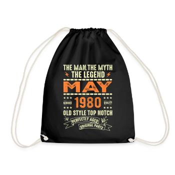 Anniversaire Mai 1980 - Mai 1980 - Sac de sport léger - noir - Devant