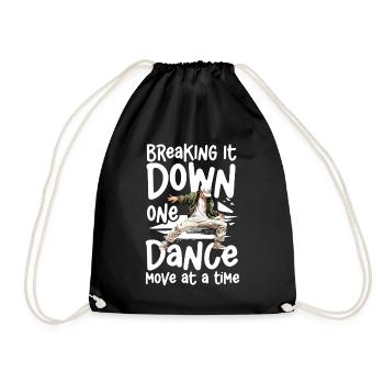Breaking It Down One Dance Move at a Time - - Drawstring Bag - black - Front
