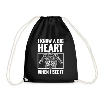 Je reconnais un grand cœur quand j’en vois un - Sac de sport léger - noir - Devant