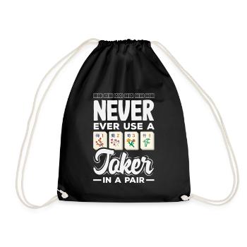 Drôle Mahjong Gamer Cadeau Ma Jiang - Sac de sport léger - noir - Devant