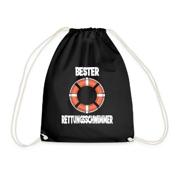 Best Lifeguard Life Lifebuoy - Drawstring Bag - black - Front