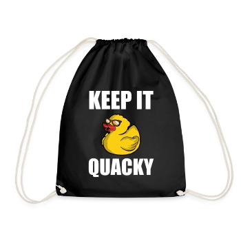 Keep It Quacky - Gummientchen Rubber Duck Duckie - Drawstring Bag - black - Front