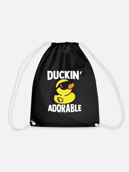 Duckin' Adorable Gelbe Ente Gummienten Geschenk - Turnbeutel - Schwarz