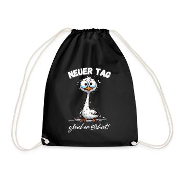 Hamburg Schiet Hamburger Nordsee Seagull Funny - Drawstring Bag - black - Front
