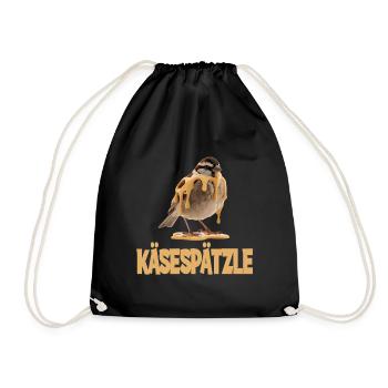 Käsespätzle Vogel Illustratif Humoristique - Sac de sport léger - noir - Devant