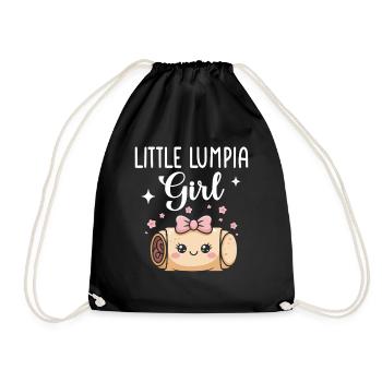 Little Lumpia Girl Frühlingsrollen - Turnbeutel - Schwarz - Vorne