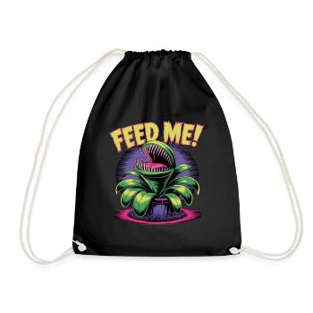Feed Me! Fleischfressende Pflanze Illustration - Turnbeutel - Schwarz - Vorne