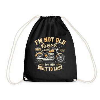 August 1999 August birthday 1999 August 1999 - Drawstring Bag - black - Front