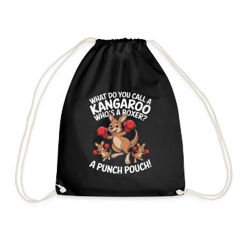 Comment appelle-t-on un kangourou avec des gants de boxe ? Un - Sac de sport léger - noir - Devant