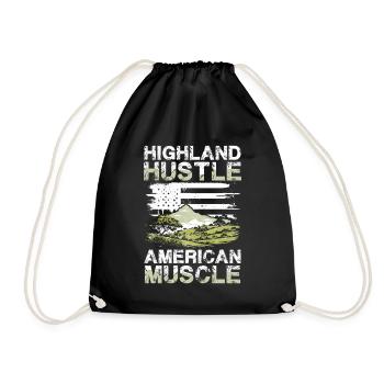 Highland Hustle American Muscle Mountains Adventure - Drawstring Bag - black - Front