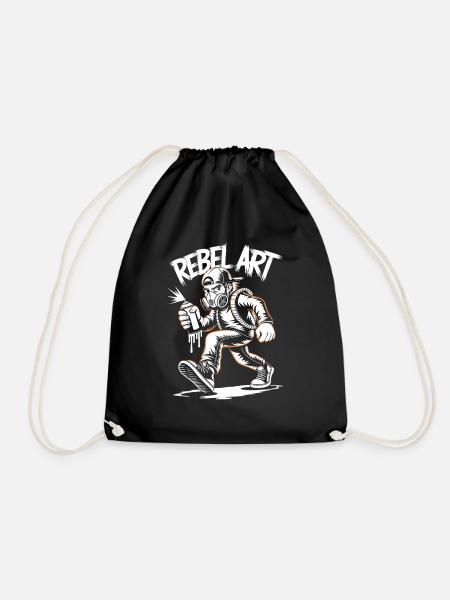 Rebel Art Graffiti Street Artiste Pulvérisateur Urbain - Sac de sport léger - noir
