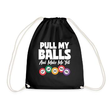 Bingo Gift for Bingo Players - Drawstring Bag - black - Front
