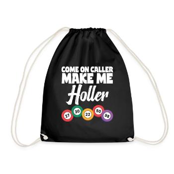 Bingo Party Funny Bingo Balls Design Bingo Luck - Drawstring Bag - black - Front