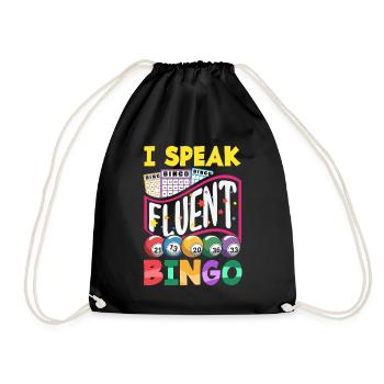Bingo Gift for Bingo Players Lottery - Drawstring Bag - black - Front