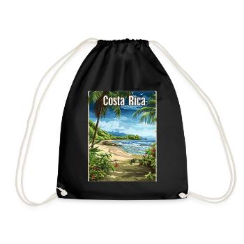 Costa Rica Dream Beach Paradisiacal - Drawstring Bag - black - Front