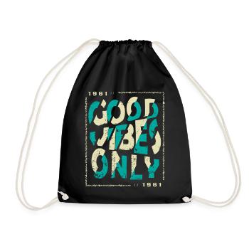 1961 Birthday 1961 Vintage 1961 Gift 1961 - Drawstring Bag - black - Front