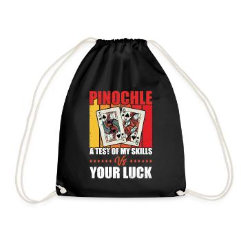 Cadeau de joueur de carte Pinochle drôle - Sac de sport léger - noir - Devant