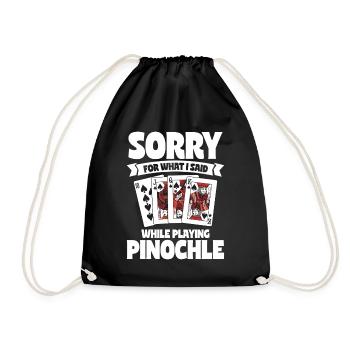 Désolé pour ce que j’ai dit en jouant à Pinochle - Sac de sport léger - noir - Devant