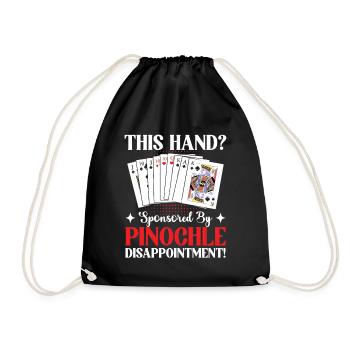 Pinochle Champion présente une soirée de jeu parfaite - Sac de sport léger - noir - Devant