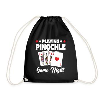 Jouer à Pinochle Game Night Penuchle Team - Sac de sport léger - noir - Devant