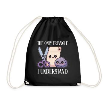 Scissors Stone Paper Game School University - Drawstring Bag - black - Front