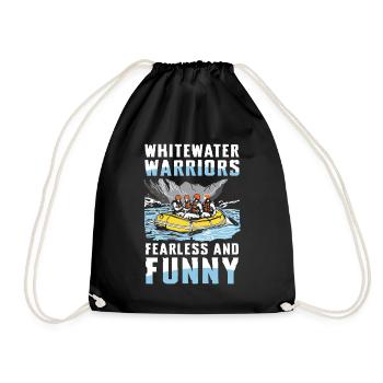 Whitewater Warriors: Fearless and Fun Rafting - Drawstring Bag - black - Front
