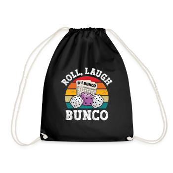 Retro Bunco Gift Bunco Shirt Dice - Drawstring Bag - black - Front