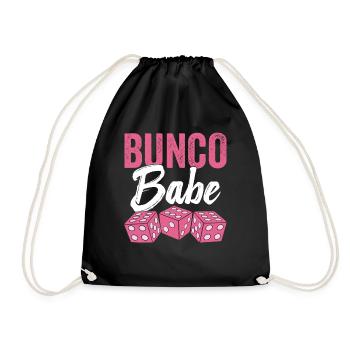 Bunco Babe Women's Bunco Women's Dice Night - Drawstring Bag - black - Front