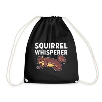 Squirrel Whisperer Eichhörnchen - Turnbeutel - Schwarz - Vorne