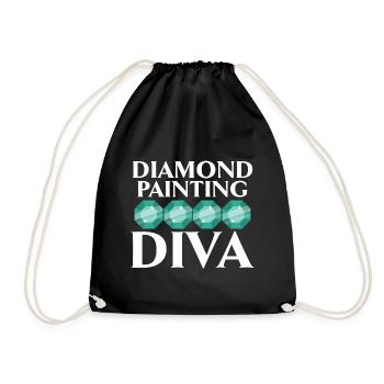 Diamond painting hand tools diamond painter - Drawstring Bag - black - Front