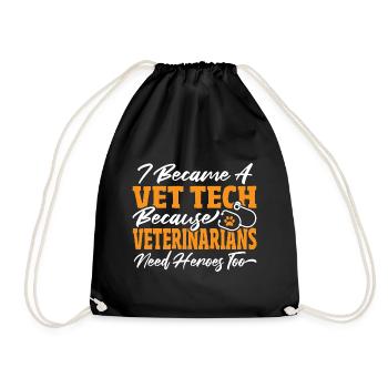 Animal Lover Vet Tech Tierarzthelferin Vet Tech - Turnbeutel - Schwarz - Vorne