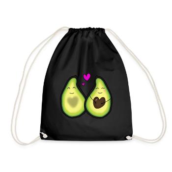 Avocado - Turnbeutel - Schwarz - Vorne