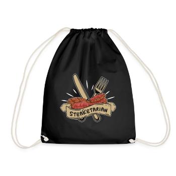 Steakatarian Steak Lover Anti Vegan - Sac de sport léger - noir - Devant