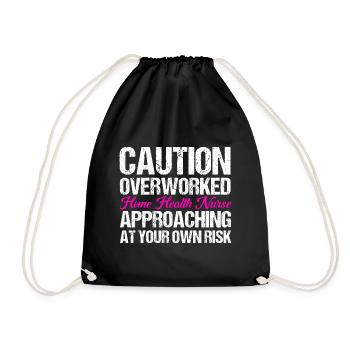 Health Assistance Home Nursing Nurse - Drawstring Bag - black - Front