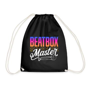 Beatbox Master Beatboxer Mic Vocal Percussion Beat - Turnbeutel - Schwarz - Vorne